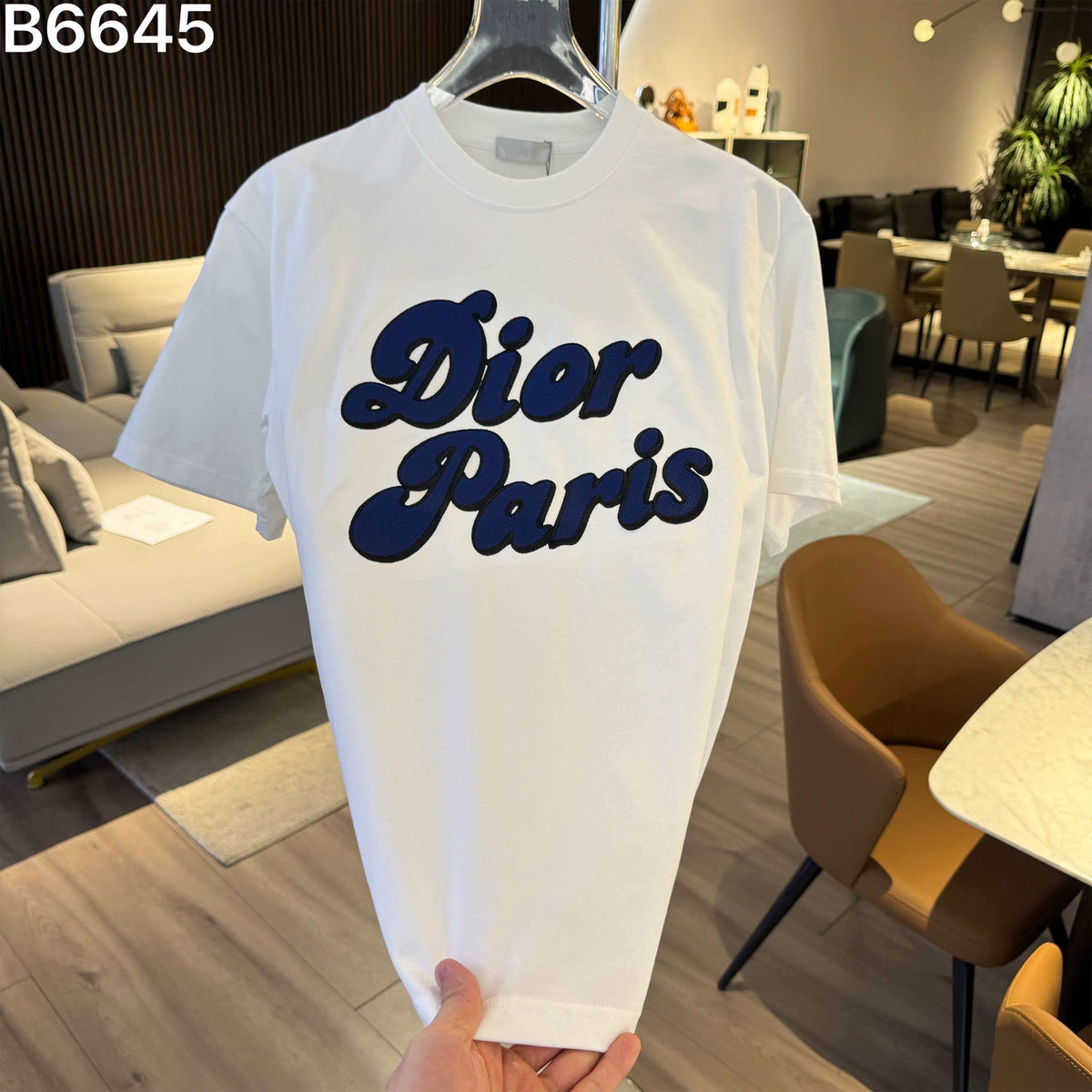 26ss new embroidered letter short sleeved shirt