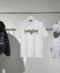 Chest sticker printed logo round neck short sleeved T-shirt 2