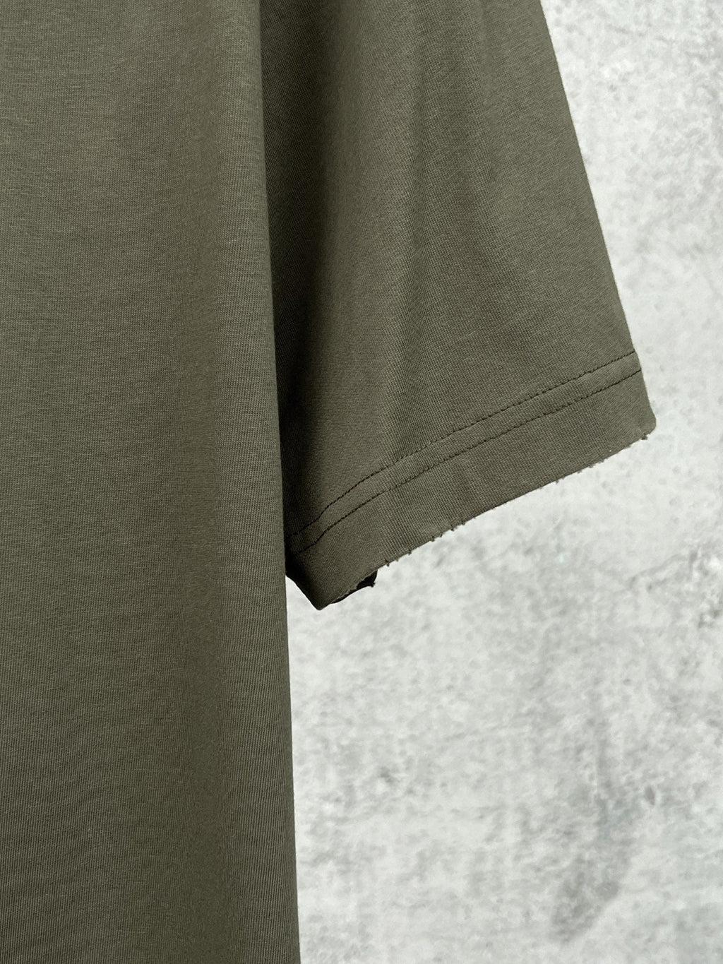 Washed and worn short sleeved T-shirt