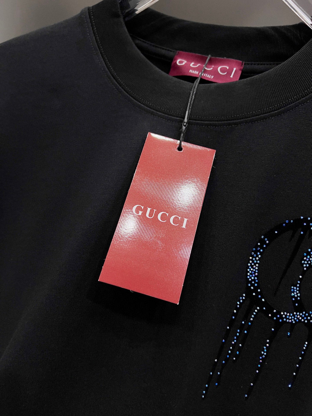 New logo Middle Eastern Australian diamond+plush printing technology short sleeved T-shirt