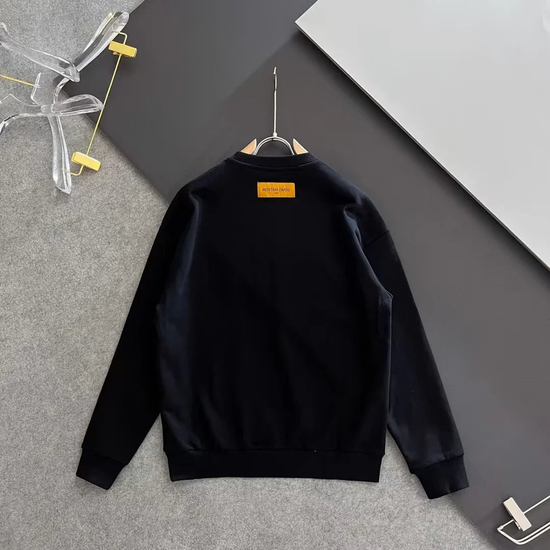 New printed pullover round neck hoodie