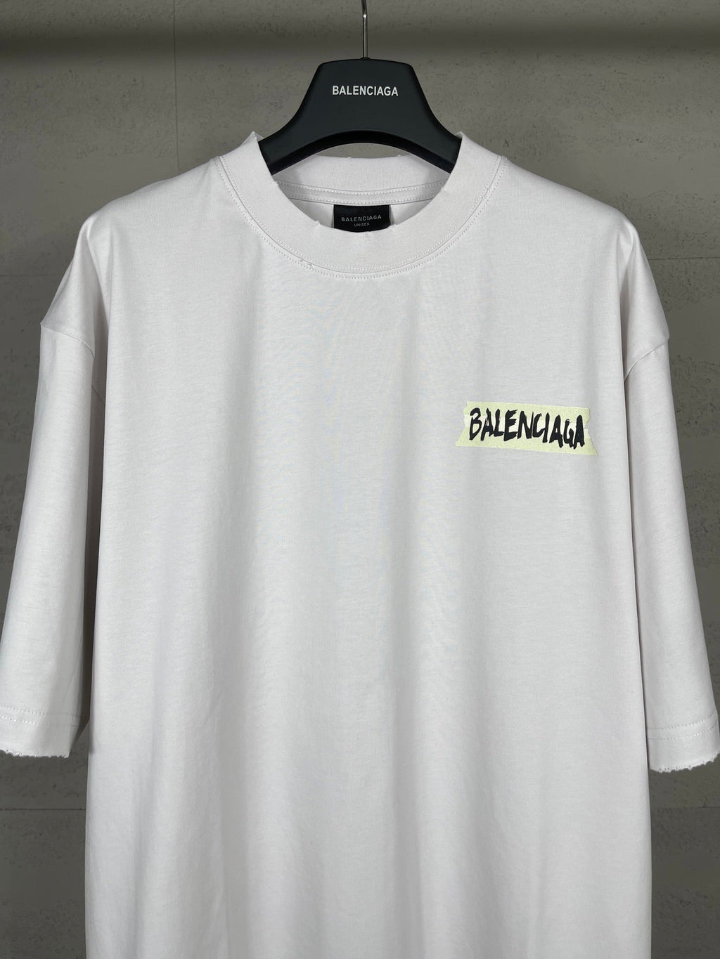 Washed and worn short sleeved T-shirt