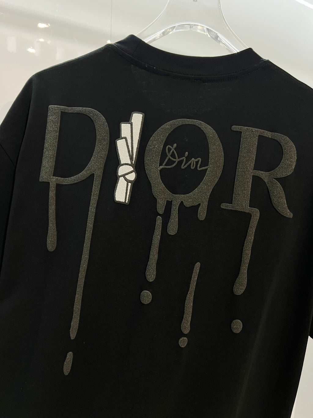 New snow velvet embroidered logo short sleeved shirt