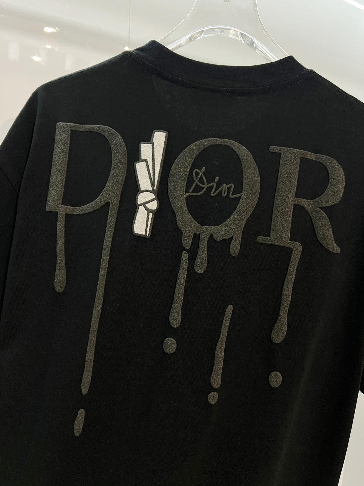 New snow velvet embroidered logo short sleeved shirt