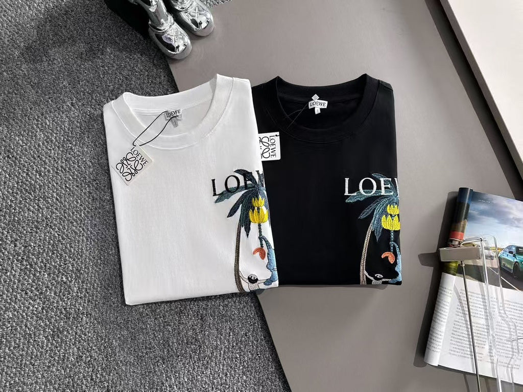 New embroidered letter T-shirt