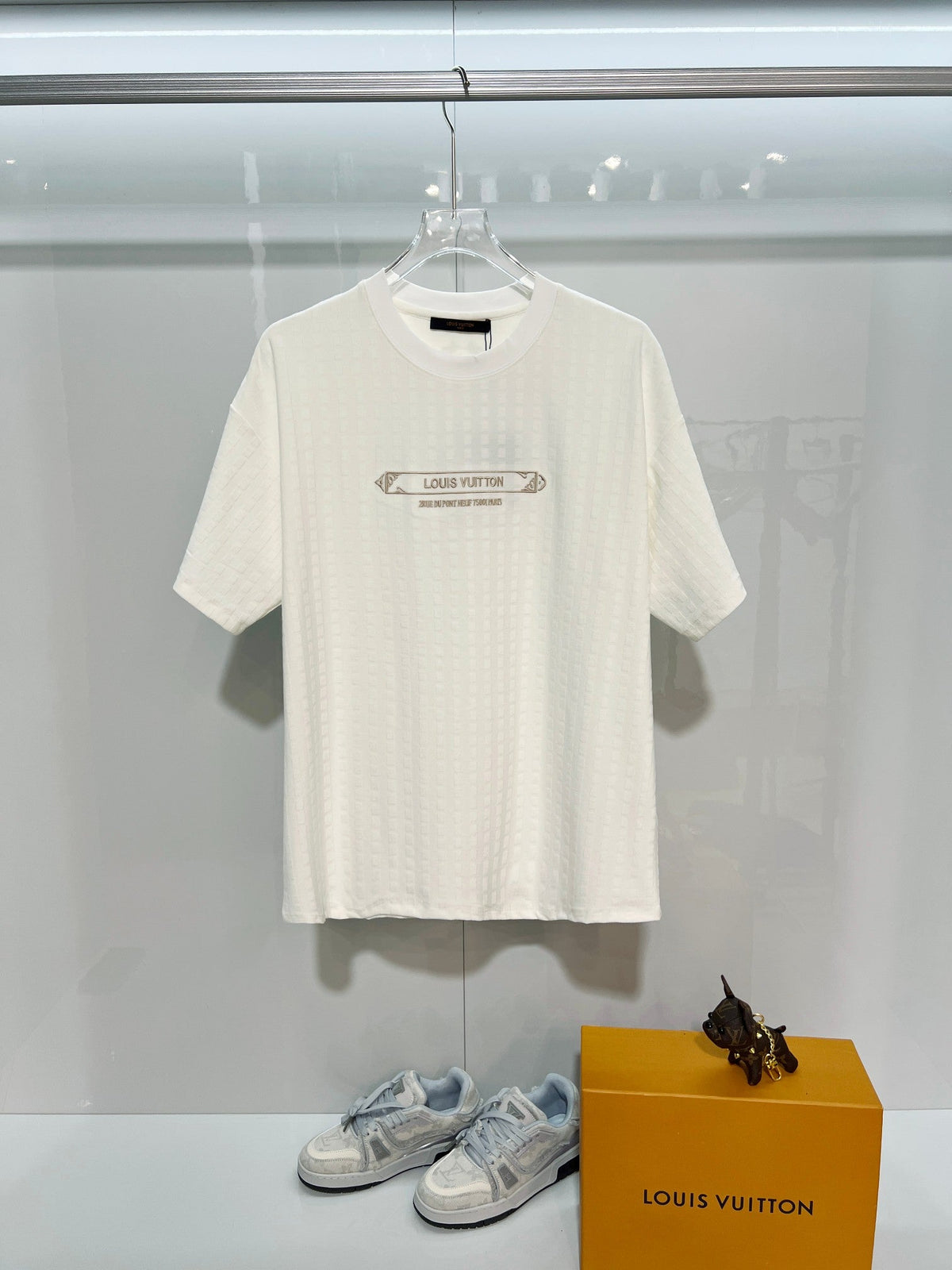 High density gold embroidered T-shirt