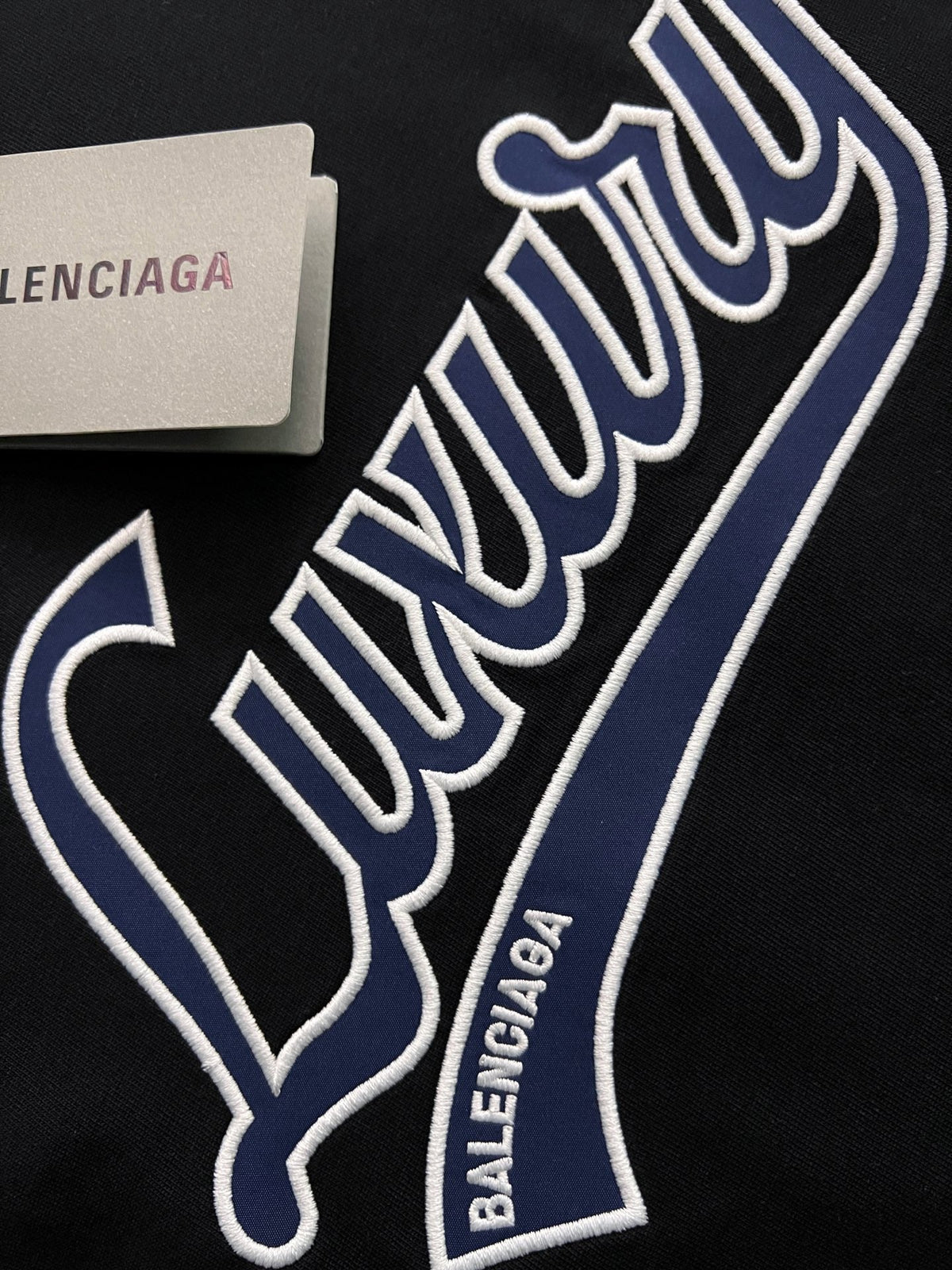 Embroidered logo T-shirt with fabric on the chest