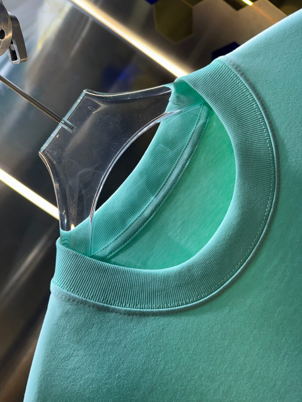 Spring and summer new classic small label color card round neck couple short sleeved T-shir