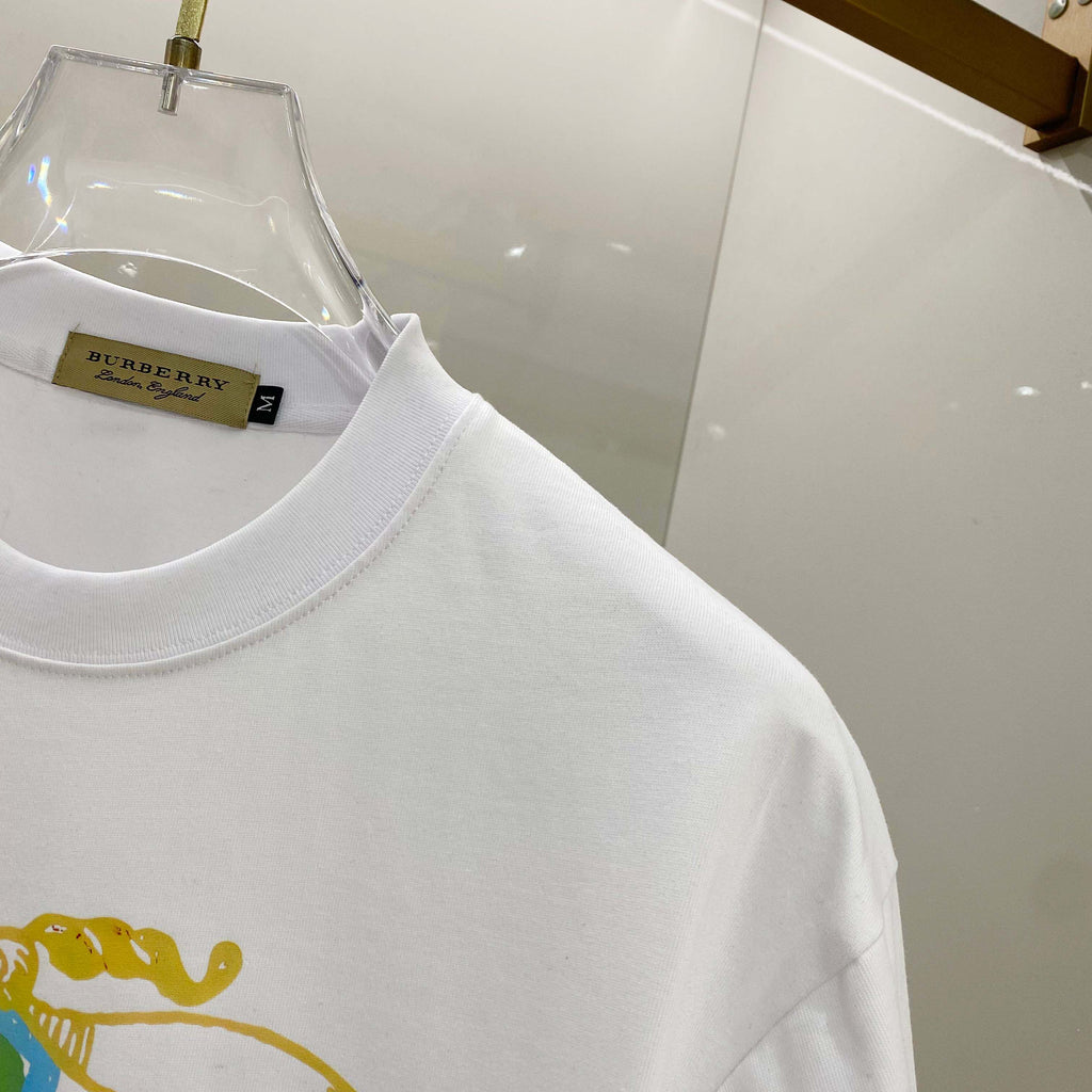 Chest sticker printed logo round neck short sleeved T-shirt 9