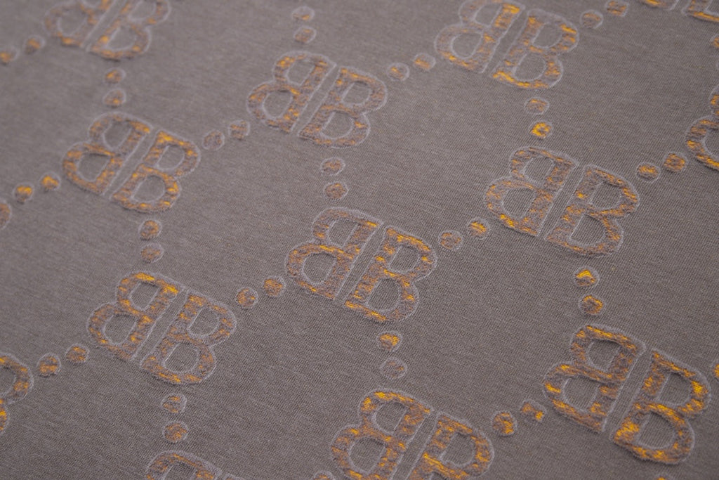 Classic logo burned jacquard short sleeved shirt