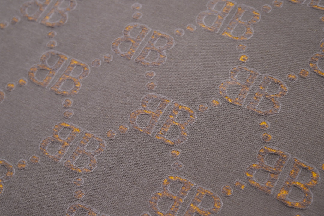 Classic logo burned jacquard short sleeved shirt