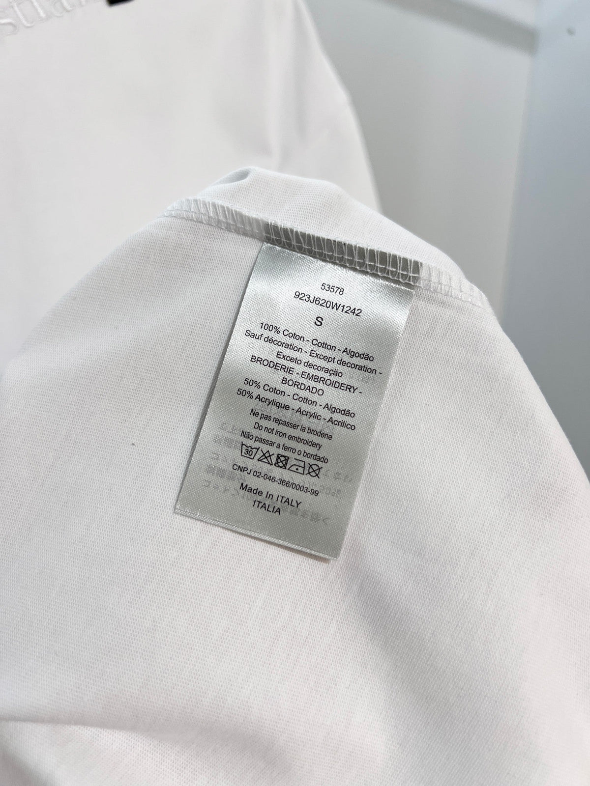 New slogan embroidered logo short sleeved shirt