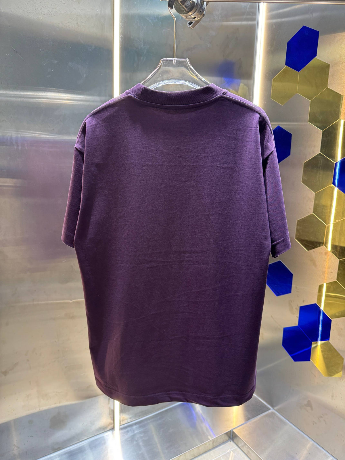 Spring and summer new classic small label color card round neck couple short sleeved T-shir