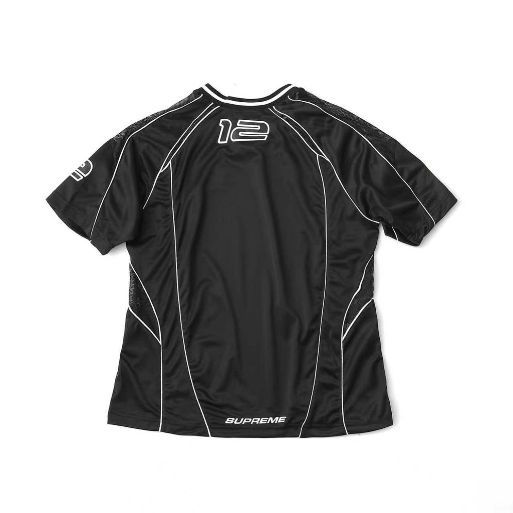 Embroidered patch short sleeved football jersey for both men and women