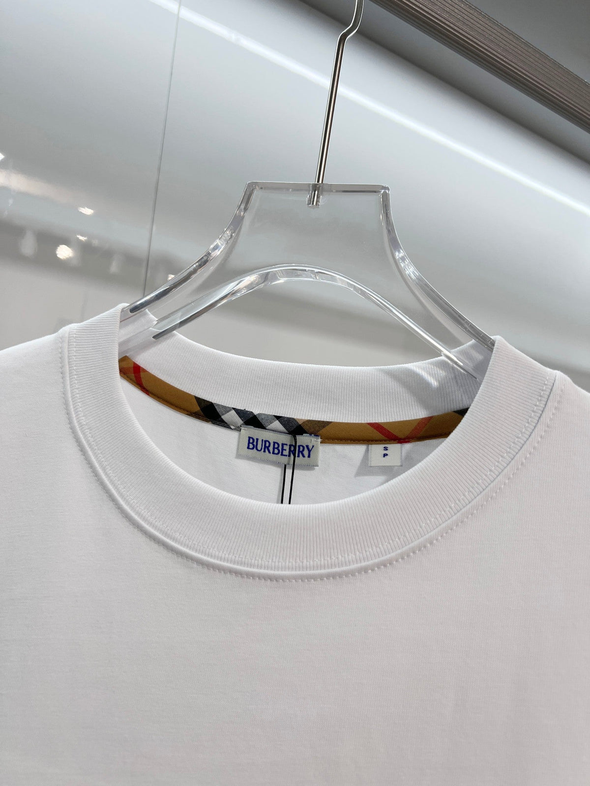 Front hemp rope embroidered letter logo short sleeved shirt