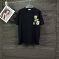 New badge printed embroidered letters couple's short sleeved T-shirt
