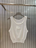 Knitted vest with 3D printed logo