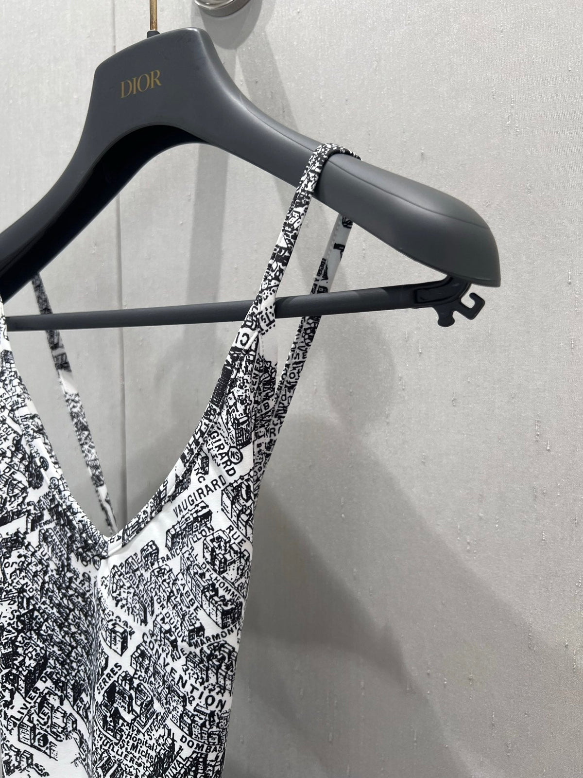 25ss Spring and Summer New Limited Edition Paris Map Printed Camisole One-Piece Swimsuit