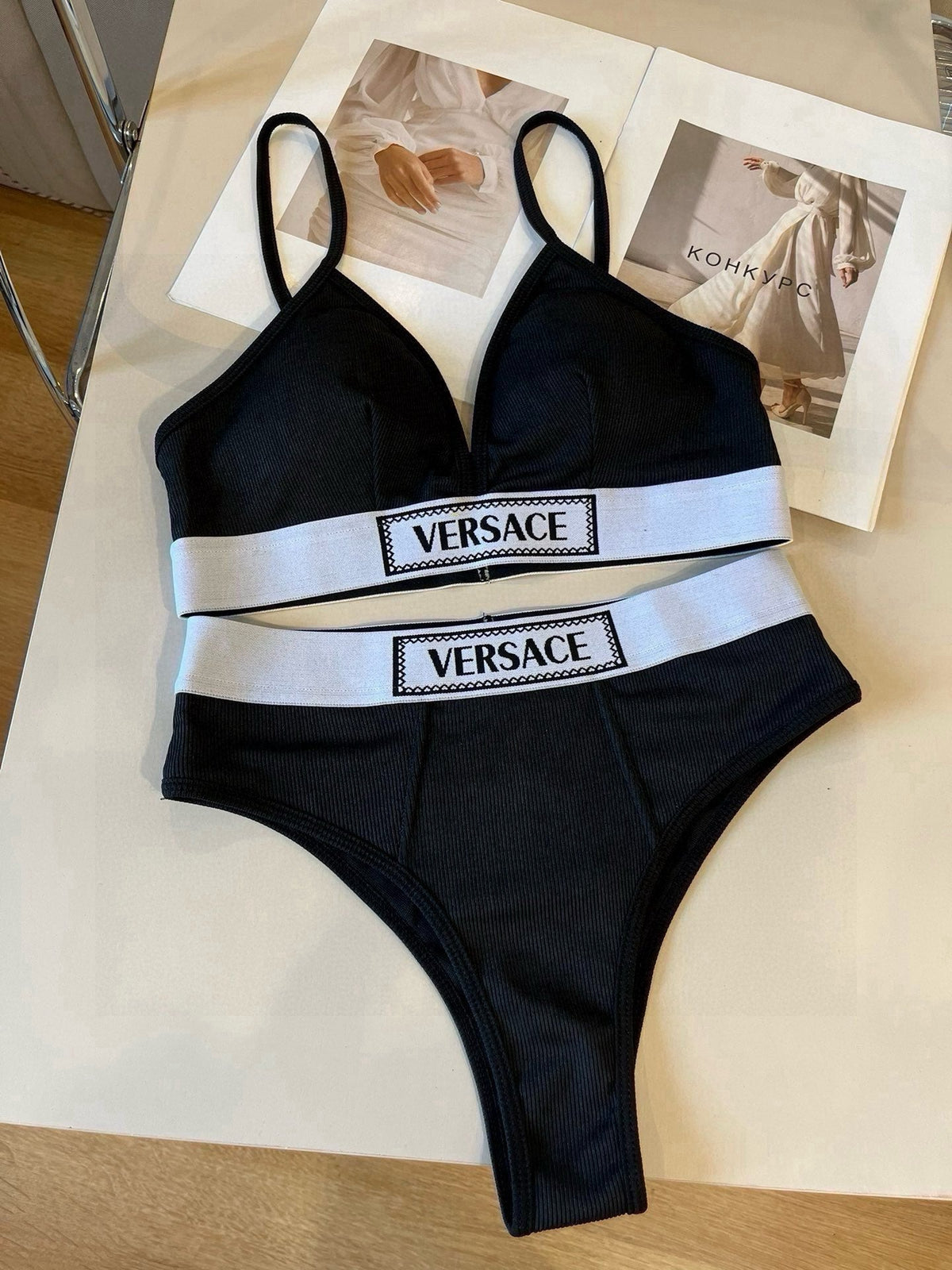 25 Summer New Ribbon Bikini Two-Piece Swimsuit Set