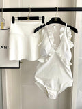 25 Summer new temperament swimsuit + skirt