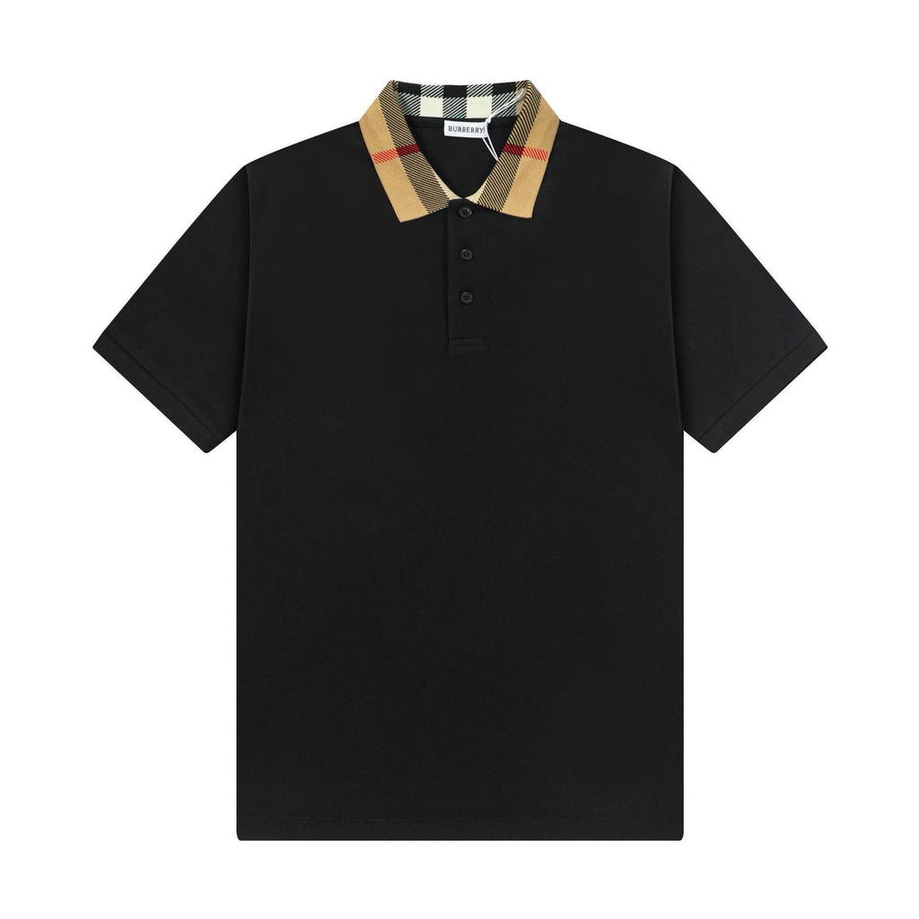 Classic plaid contrasting short sleeved shirt with collar