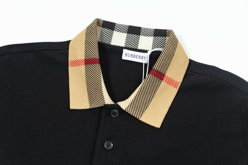 Classic plaid contrasting short sleeved shirt with collar
