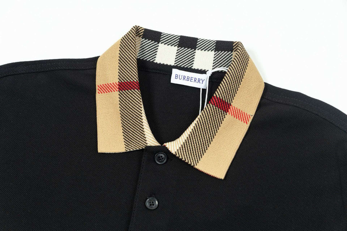 Classic plaid contrasting short sleeved shirt with collar