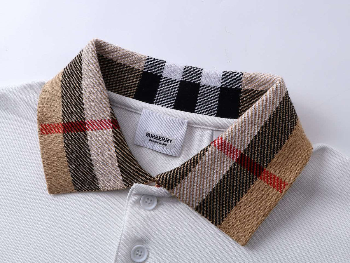 Classic plaid contrasting short sleeved shirt with collar