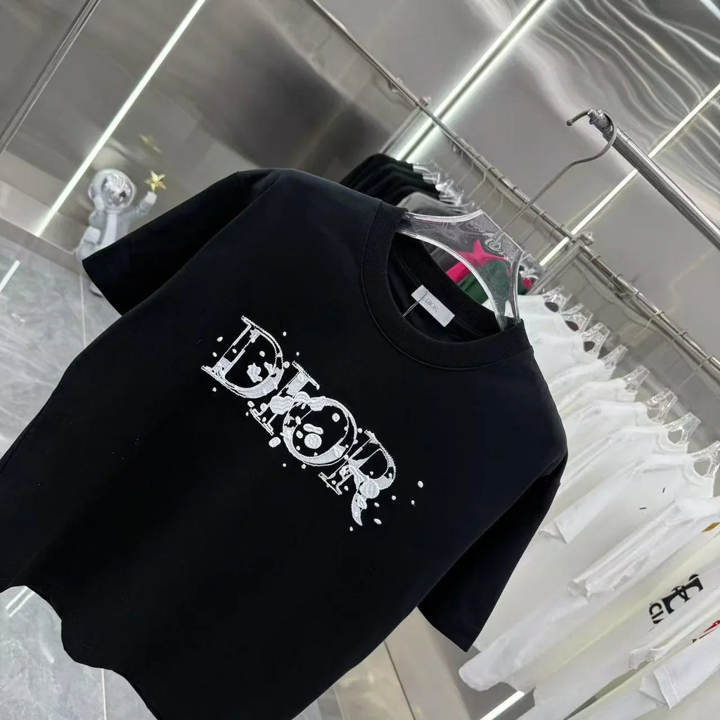 Letter embroidered t-shirt