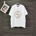 Letter logo couple's short sleeved T-shirt