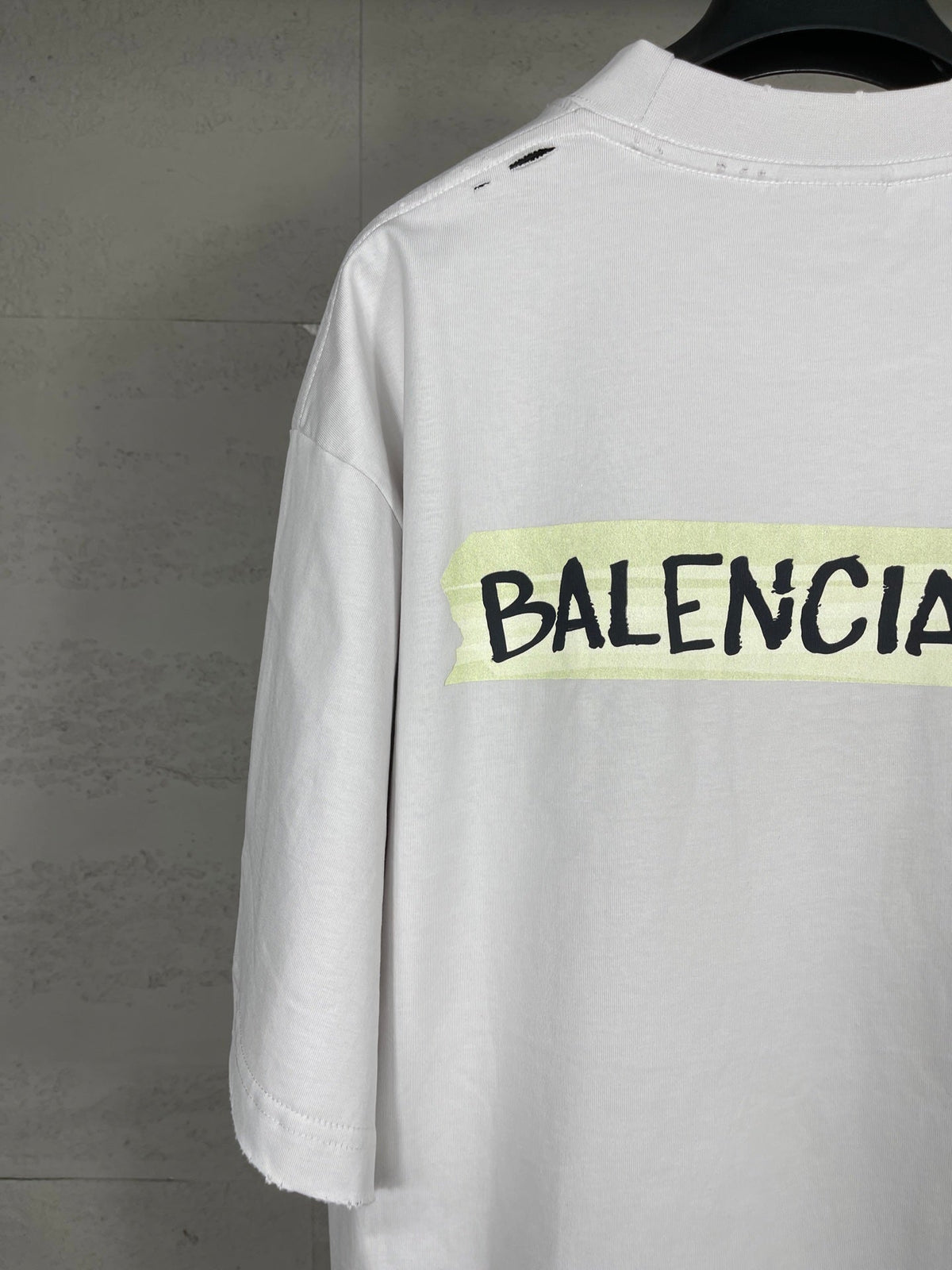 Washed and worn short sleeved T-shirt