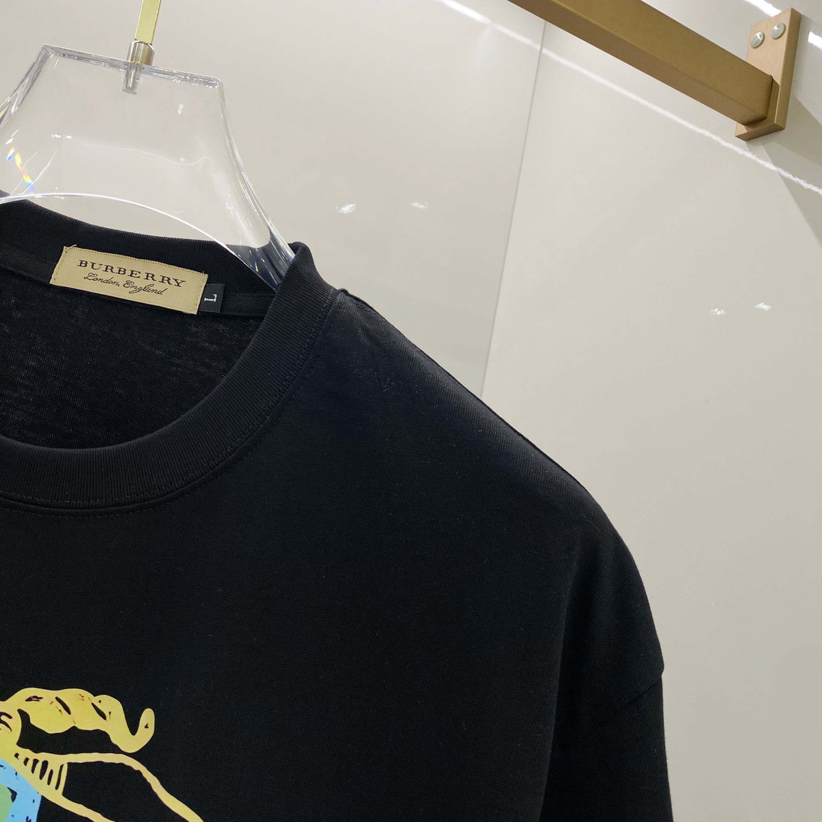 Chest sticker printed logo round neck short sleeved T-shirt 9