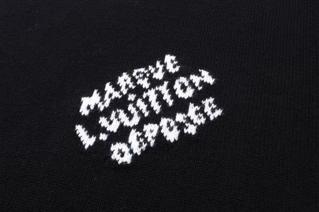 Jacquard knitted cotton short sleeved T-shirt