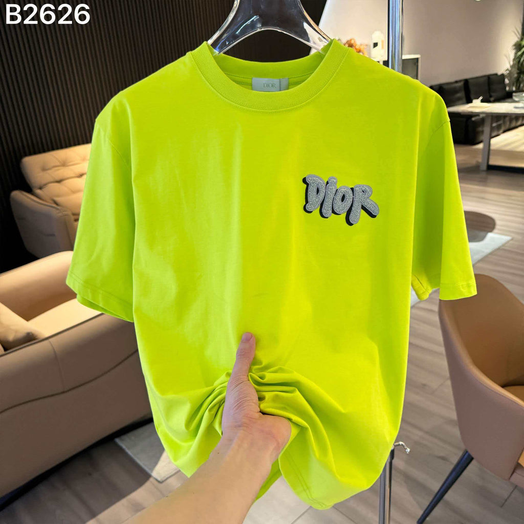 26ss new embroidery craft logo letter short sleeved shirt