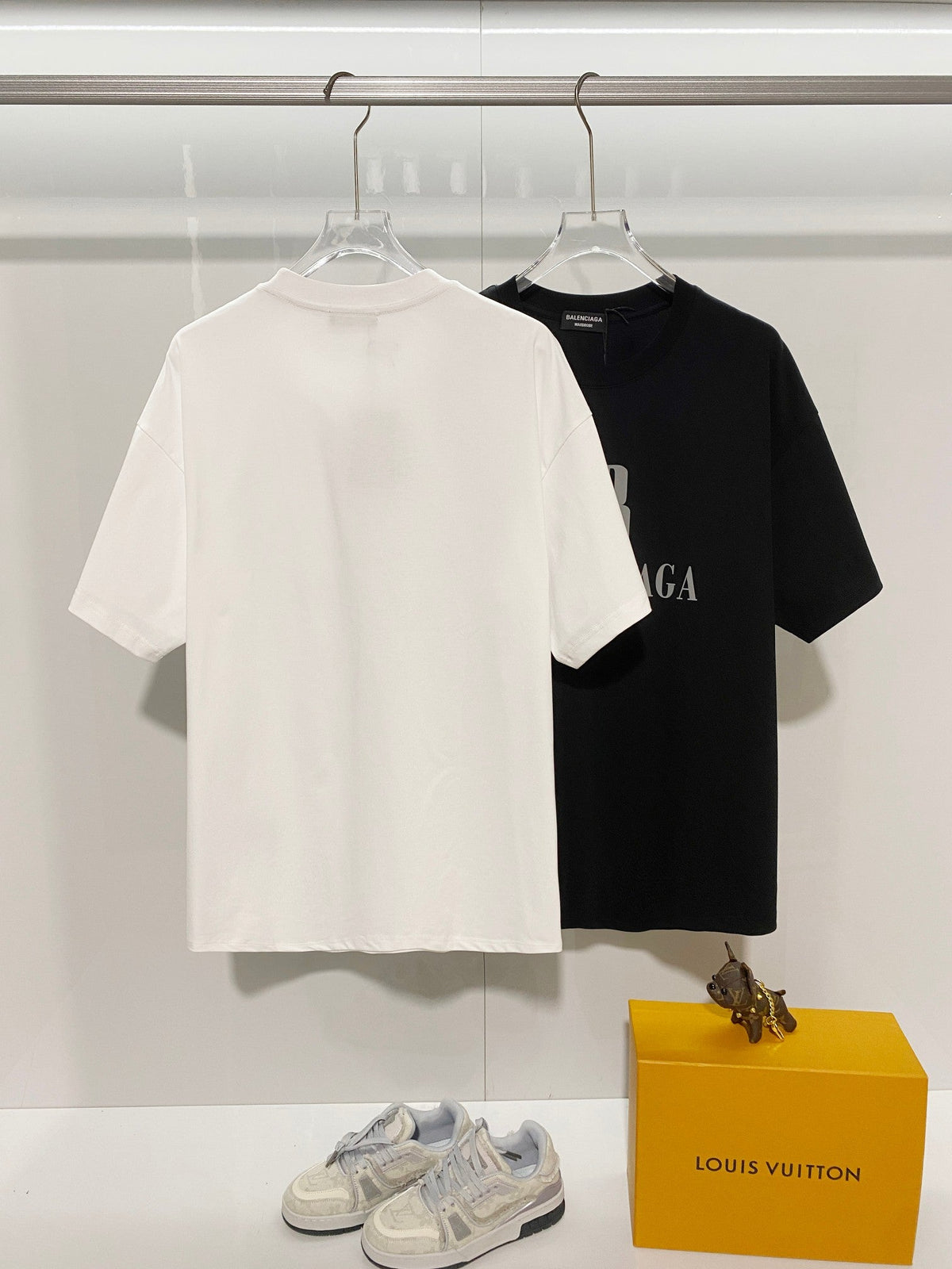 Double B 3D offset printed letter round neck T-shirt