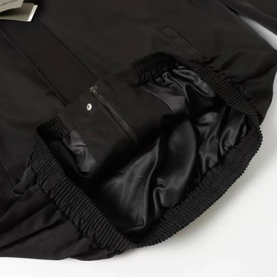 Letter printed jacket hooded jacket