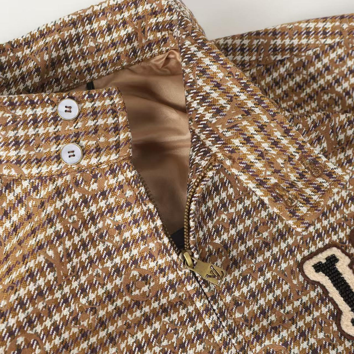 Thousand Bird Grid Old Flower Jacket Coat