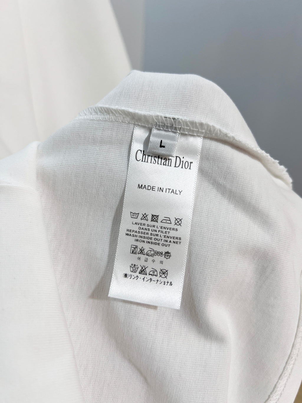 Classic Splicing Color Contrast Offset Letter Round Neck T-shirt