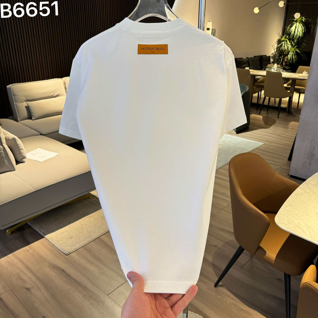 New embroidered letter short sleeved shirt