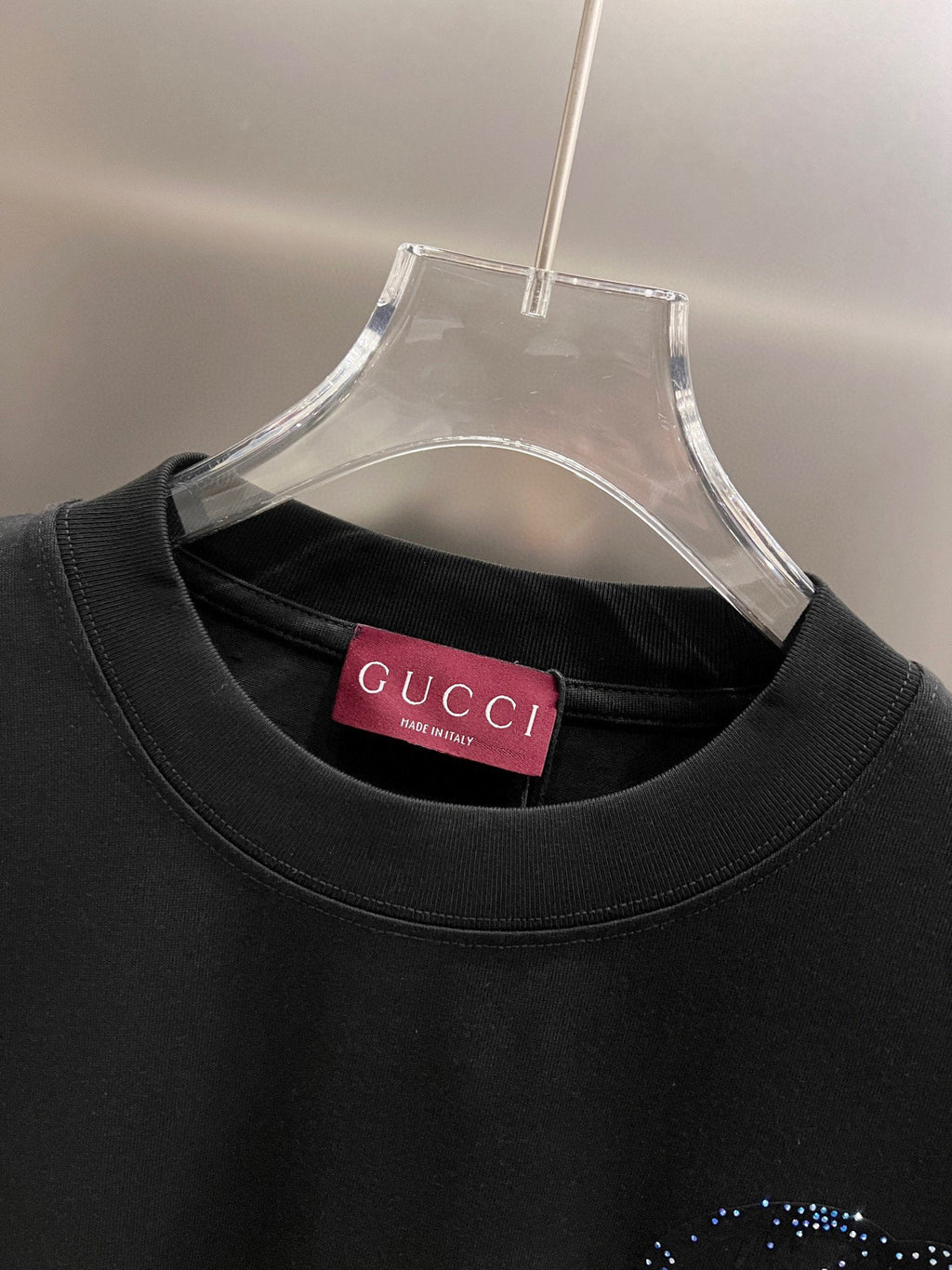 New logo Middle Eastern Australian diamond+plush printing technology short sleeved T-shirt