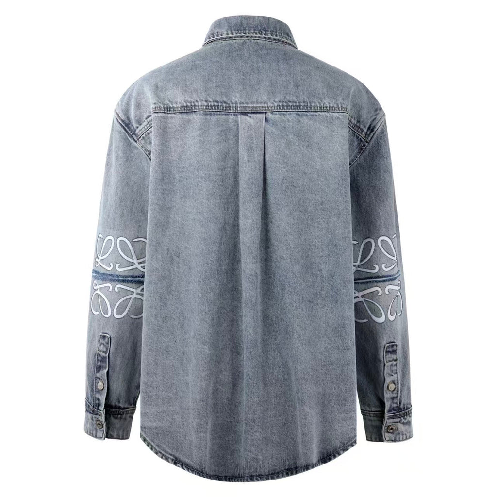 Washed shirt jacket