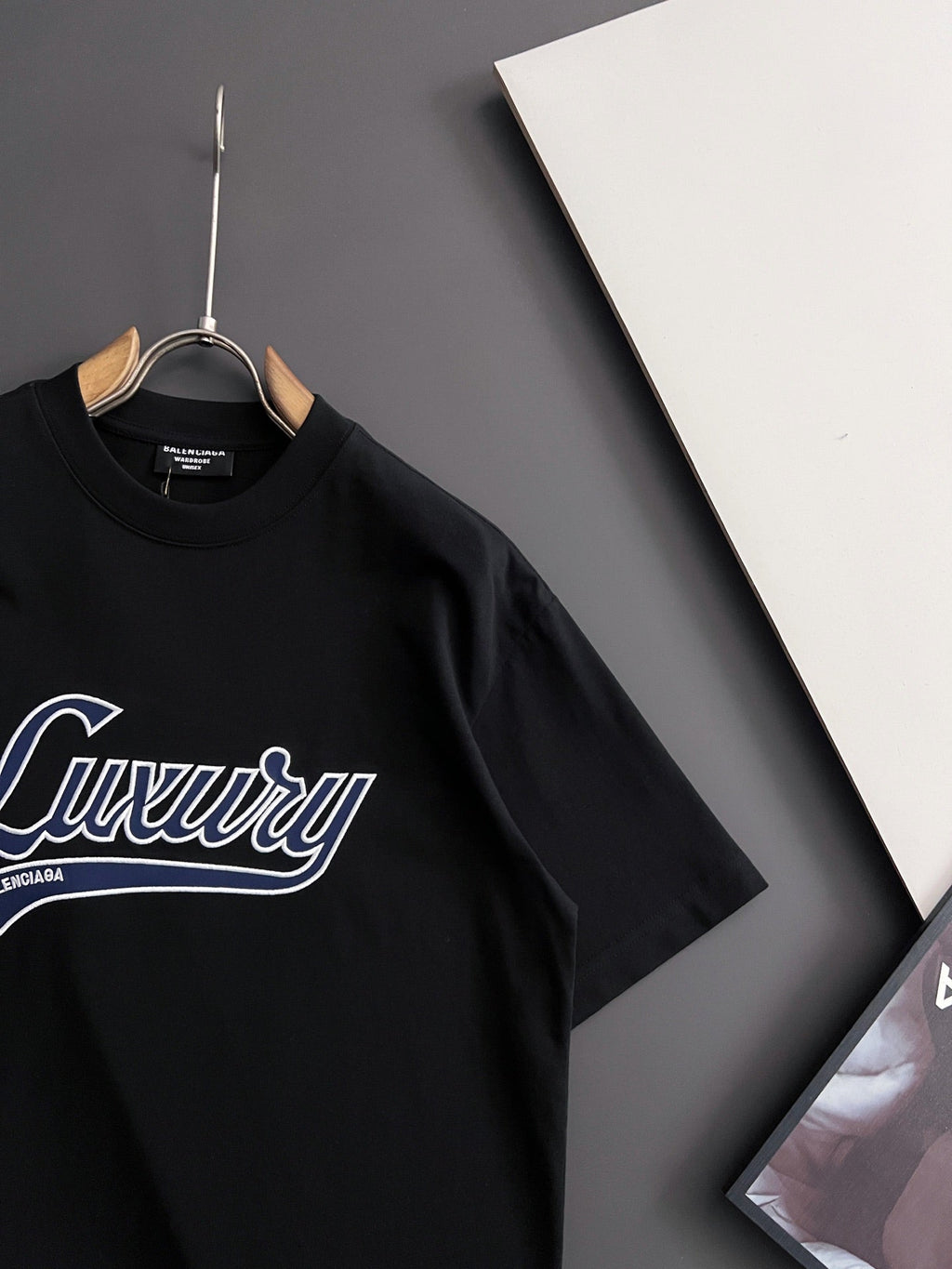 Embroidered logo T-shirt with fabric on the chest