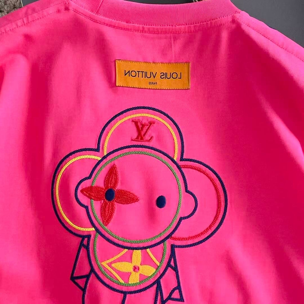 Colorful Floral Embroidery T-Shirt