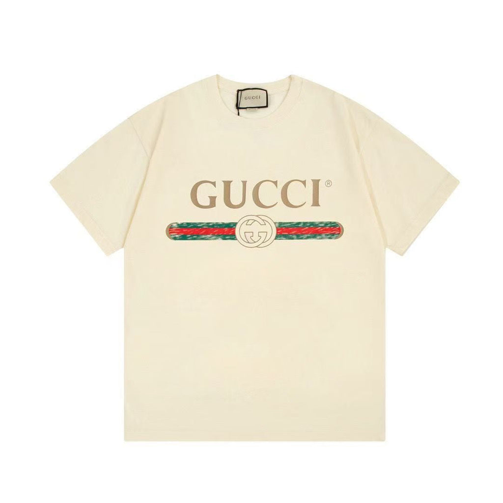 Early spring printed letter short sleeved shirt