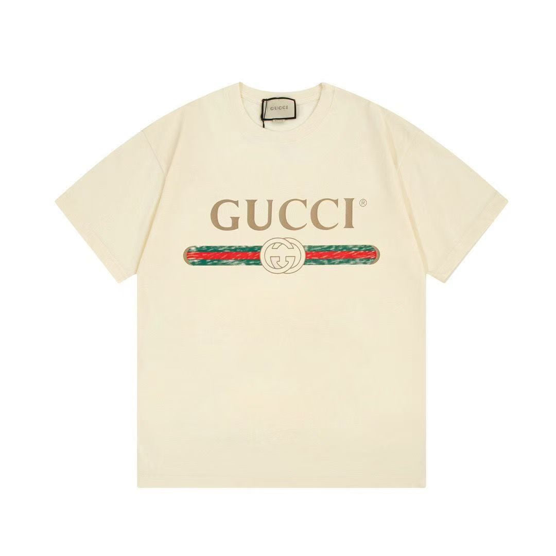 Early spring printed letter short sleeved shirt