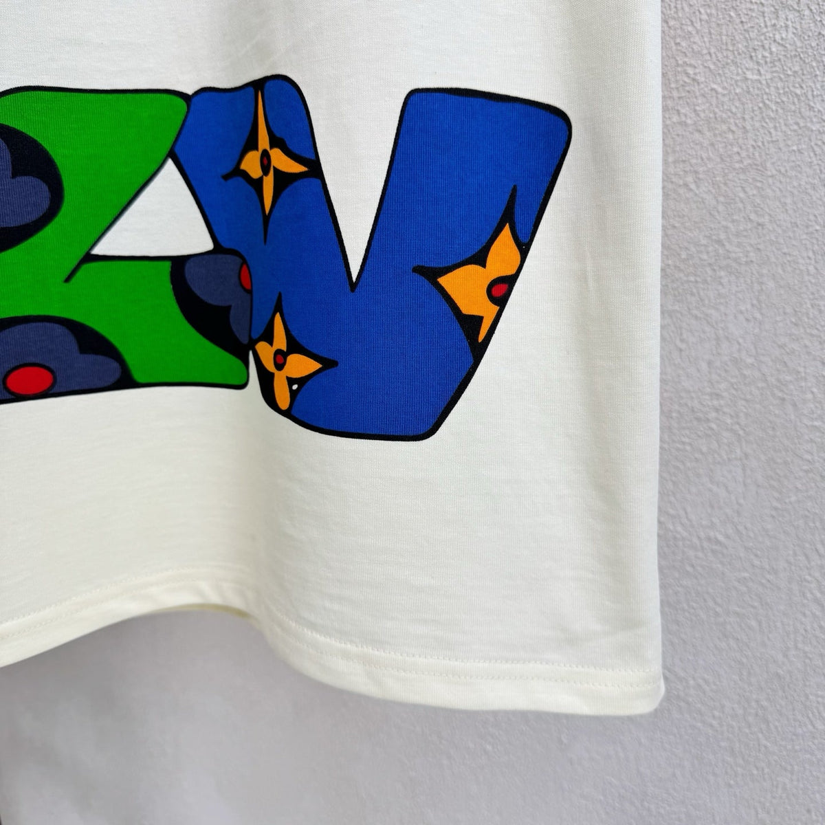 Flame printed round neck short sleeved shirt