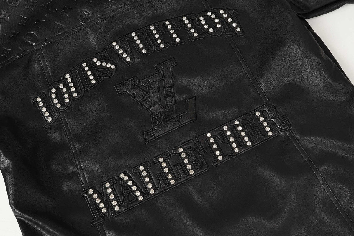 Full leather baseball jacket