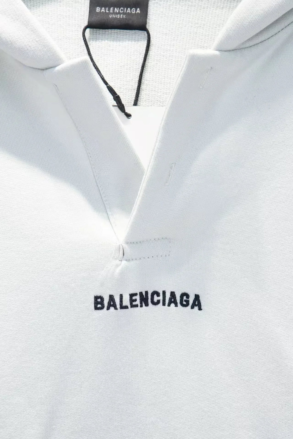 New open chest embroidered hooded sweatshirt