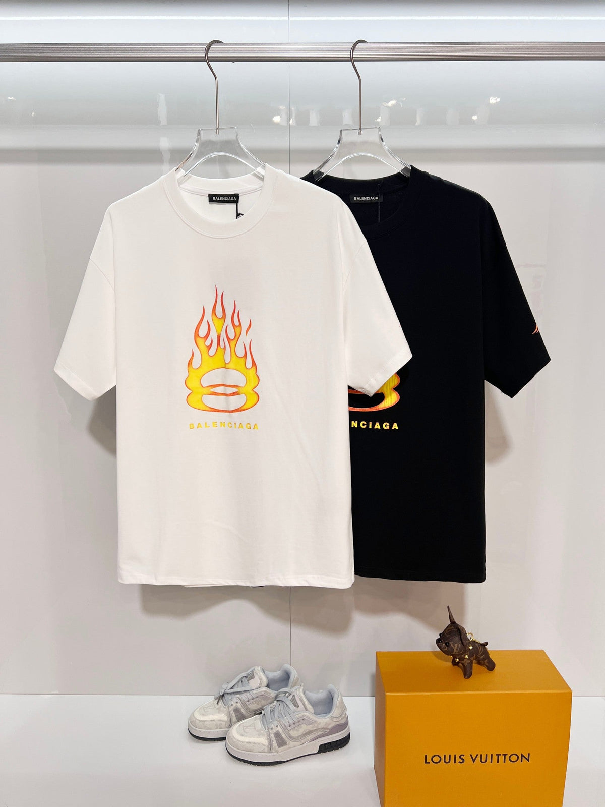 New Flame Pattern Letter T-shirt