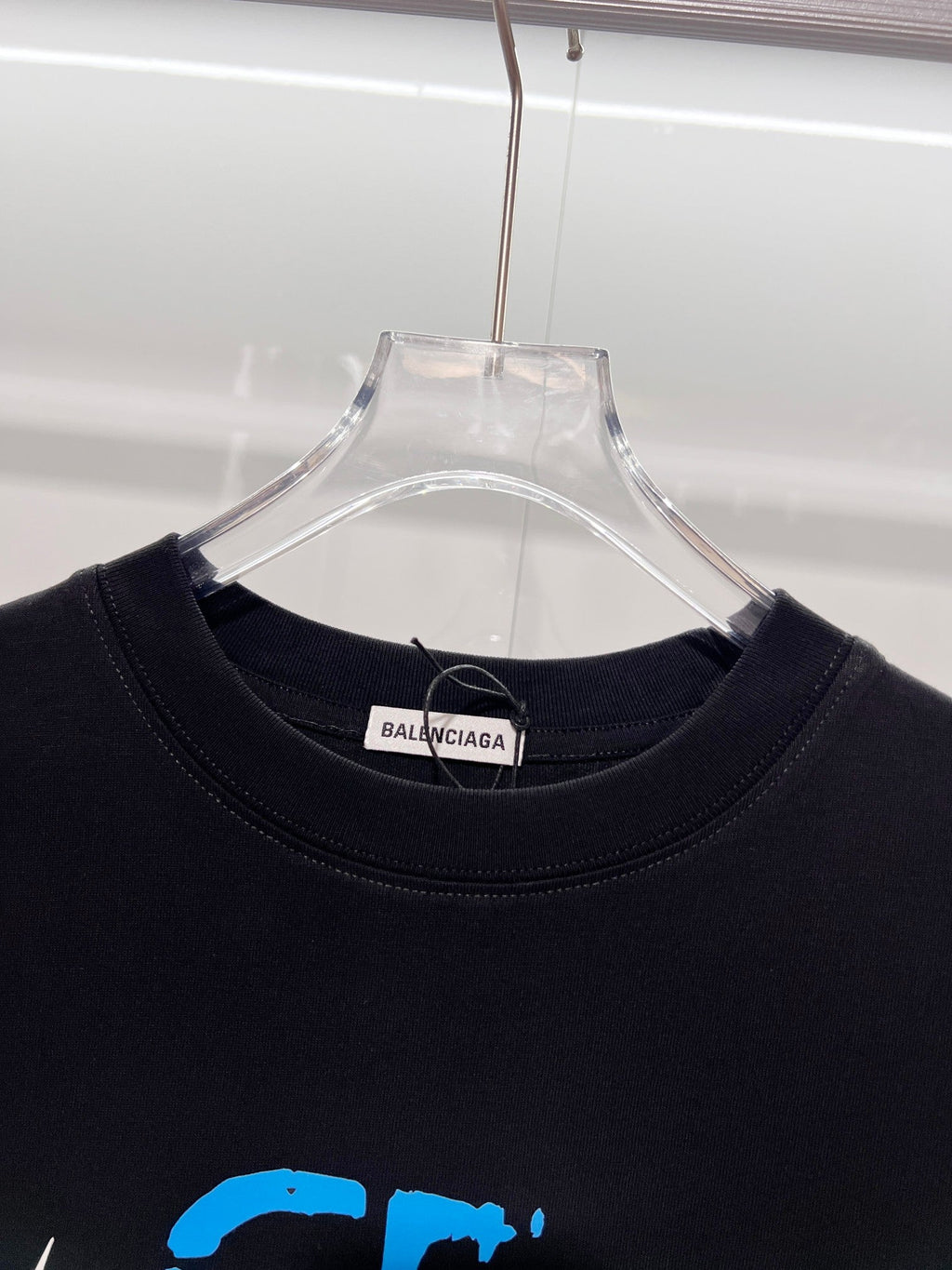3D raised printed letter round neck T-shirt